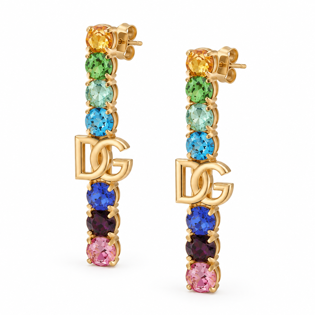 DG Multicolor Crystal Drop Earrings