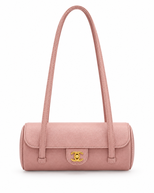 CHANEL Shiny Caviar Preppy Coco Small Bowling Bag