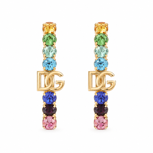 DG Multicolor Crystal Drop Earrings