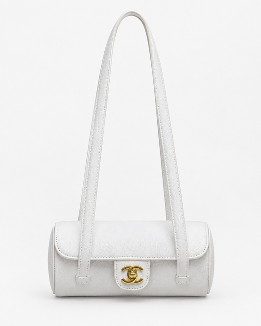 CHANEL Shiny Caviar Preppy Coco Small Bowling Bag