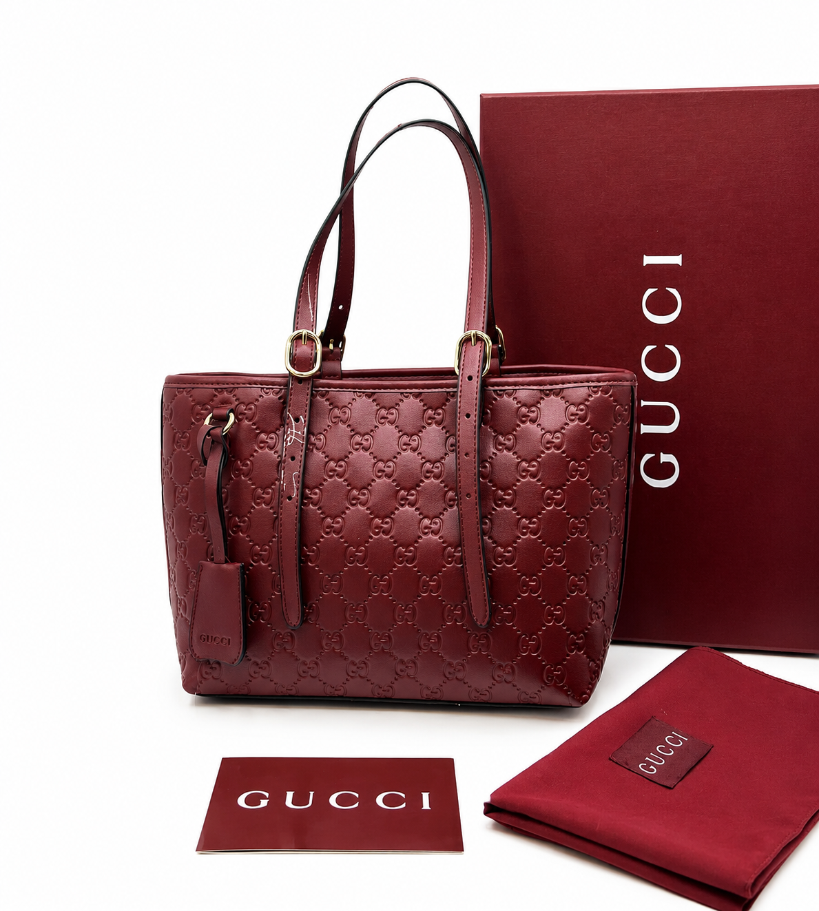 Gucci Signature Leather Tote Bag (Guccissima Tote)
