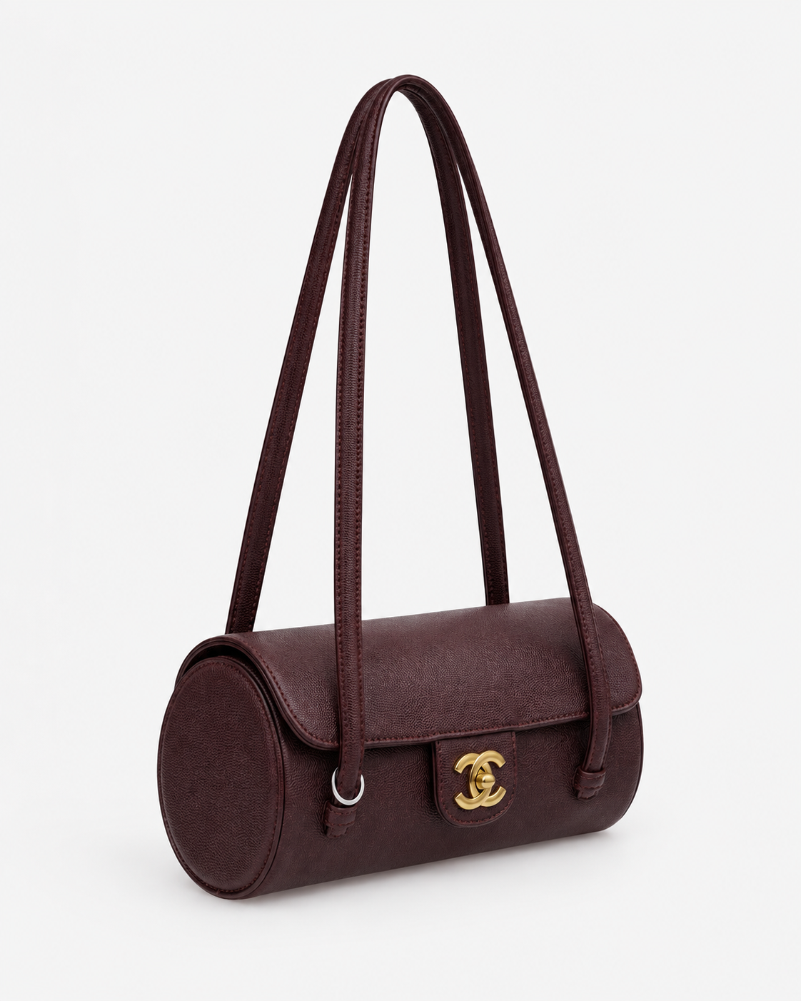 CHANEL Shiny Caviar Preppy Coco Small Bowling Bag